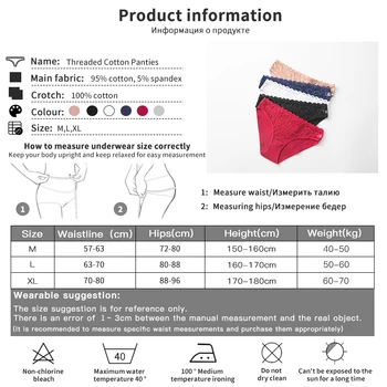 3KS/lot Ženy Kalhotky Sexy Bavlněné spodní Prádlo, Roztomilé, Tištěné Intimní Plus Velikosti Kalhotky Prodyšné růžové Kalhotky spodní prádlo