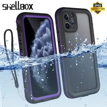 SHELLBOX Vodotěsné Pouzdro Pro iPhone 11 Pro Max XR XS MAX Nárazuvzdorný Plavání Potápění Kryt Coque pro iPhone 11 vodotěsné Pouzdro