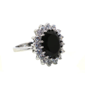 Černý Onyx Stříbra 925 Nejvyšší Kvality luxusní Šperky snubní Prsten Velikost 5 6 7 8 9 10 11 F1178