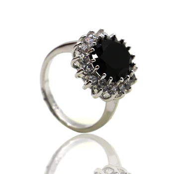 Černý Onyx Stříbra 925 Nejvyšší Kvality luxusní Šperky snubní Prsten Velikost 5 6 7 8 9 10 11 F1178