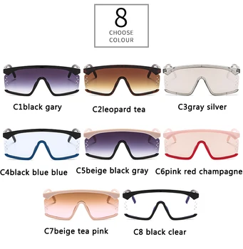 Nové Nadrozměrné Náměstí sluneční Brýle, Ženy Značky Návrhář Punk Velký Rám Brýle Muži Cool Brýle barevné Brýle Gafas Cestování