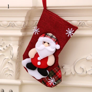 1ks Vánoční Strom Visí Párty, Vánoční Strom Výzdoba Santa Punčocha, Ponožka Dárek Candy Tašky Krásné Dárkové Tašky pro Děti, Krb Strom