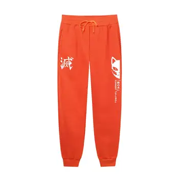 Kvalitní Fleece kalhoty Japonské Anime Demon Slayer Tištěné muži Ženy Muži Jogging Kalhoty Hip hop Streetwear Muži Tepláky