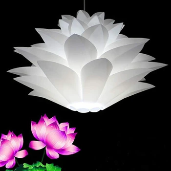 Lotus Lustr Stínítko DIY Lotosový Květ Šest-Vrstva Stínidlo Romantické Pokoje Závěsné Osvětlení Kryt Hotelový Bar Dekor
