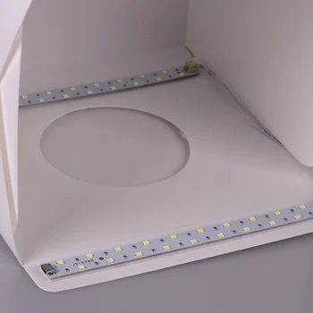 6 Kulis Mini Skládací Světelný Box Fotografování Photo Studio Box S Duálním LED Pruh Světla Pro Malé Články Fotografies