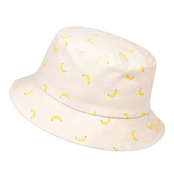 Nové třešeň banán blesk tištěné rybář klobouk módní venkovní volný čas divoké kbelík klobouk muže a ženy, přes hip-hop sun hat