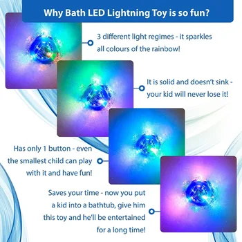 7 Barevné LED Světlo, Dítě, Vana Hračky, Letní Bazén, Elektrické Kruh Plovoucí Světlo Blesku Vody Hračky Pro Koupelnu Pro Děti, Plážové Hračky