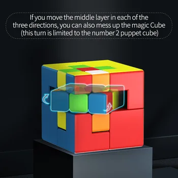 MoYu Meilong. Loutkové I II 2x2 3x3 Kostky V Cube Stickerless Ovázanou Magic Puzzle Cube Vzdělávací Hračky Pro Děti