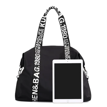 2018 Nové bag Ladies Černá Cestovní Taška Růžové Flitry Taška přes Rameno Ženy Kabelka Dámy Víkend Přenosné Tašky Vodotěsné Mytí