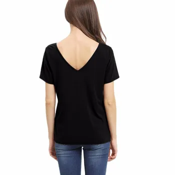 Ženy překrývající tričko Svetr t-shirt černá bílá šedá coress topy tričko NV57 E