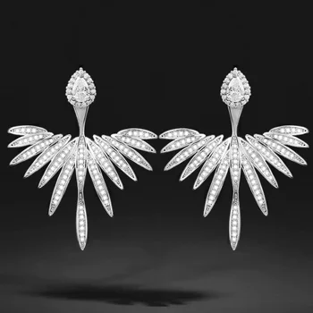 2021 nová luxusní Křídla Andělů, 925 sterling silver náušnice pro ženy, lady dárek k výročí šperky hromadně prodávat E5892
