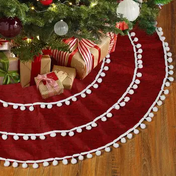 48 Palcový Veselé Vánoční Ozdoby Pro Domácí 2020 Vánoční Strom Sukně Vánoční Strom Ornament Navidad Vánoce Noel Nový Rok 2021