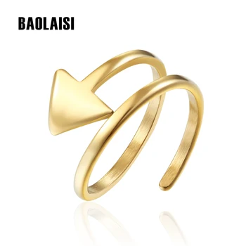 BAOLAISI Šperky Prsten Nová značka Módní Trojúhelník Prsteny Pro Ženy Gold-Barva Ženské Punkové Šperky Geometrické Kroužky