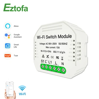 2 Způsob, Mini Wifi Inteligentní Světlo Přepínač Diy Modul Inteligentního Života/Tuya APLIKACE Bezdrátové Dálkové Ovládání Pracuje s Alexa Echo Google Domov