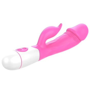 AV Vibrátor Ženské Hot Silikonové Dildo 30 Frekvence Dvojitá Hlava Vibrace G Spot Klitorisu Anální Stimulátor Sex Produktů Hračky pro Dospělé