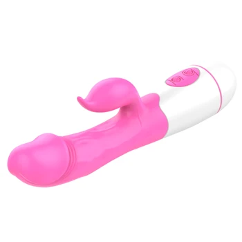 AV Vibrátor Ženské Hot Silikonové Dildo 30 Frekvence Dvojitá Hlava Vibrace G Spot Klitorisu Anální Stimulátor Sex Produktů Hračky pro Dospělé