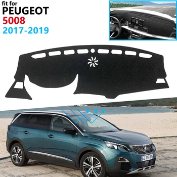 Palubní deska Krycí Ochranná Podložka pro Peugeot 5008 2017 2018 2019 2020 Auto Příslušenství palubní Desce sluneční Clony Koberec Anti-UV Dashmat