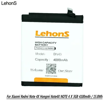 LehonS 1x Zbrusu Nový BN43 / BN 43 Mobilní Telefon Baterie Pro Xiaomi Redmi Note 4X Hongmi Note4X POZNÁMKA 4 X 3GB 4100mAh / 15.8 Wh