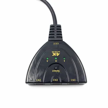 Mini 3 Port HDMI Splitter Adaptér USB Kabel 4K 1080P Přepínač HDMI Switch 3 v 1 Out Port Hub pro HDTV Xbox PS3 PS4