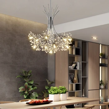 LED lustr, osvětlení, Nordic restaurace lustr moderní oděvy ložnice lampy 96v-220v obývací pokoj křišťálový lustr