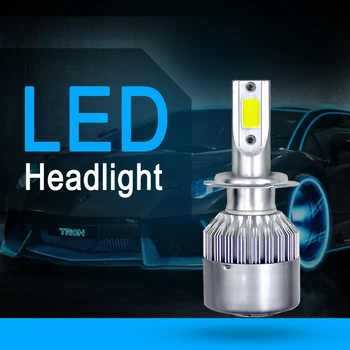 Muxall LED Auto Světla Žárovky H4 H7 9003 HB2 H11 LED H1 H3 H8 H9 880 9005 9006 H13 9004 9007 Automatické Světlomety 72W COB 3000K 6000K