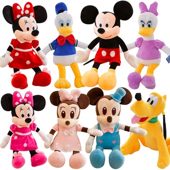 30-100cm Disney Mickey Mouse, Minnie, Kačer Donald, Daisy, Goofy Pluto Zvíře Plněné Plyšové Hračky, Panenky, Dárek k Narozeninám Pro Děti, Holka