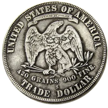 SADA Obchodu Dolar 1873-1885 26PCS Různé Mincovny kopírování Stříbrné Pozlacené Mince