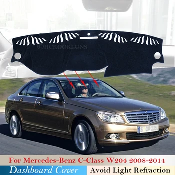 Palubní deska Krycí Ochranná Podložka pro Mercedes Benz C-Class W204 Auto Příslušenství sluneční Clony Koberec, C-Klasse C180 C200 C220 C250 C300