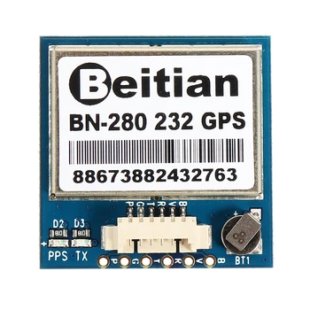 BN-280 RS-232 GPS Modul UART TTL úroveň GPS, GLONASS Duální GNSS modul RS232 řešení GPS modul s anténou