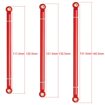 YEAHRUN 8ks/Set CNC Slitiny Link Rod Rozvor 313mm Upragde Díly pro 1/10 Axial SCX10 RC Crawler