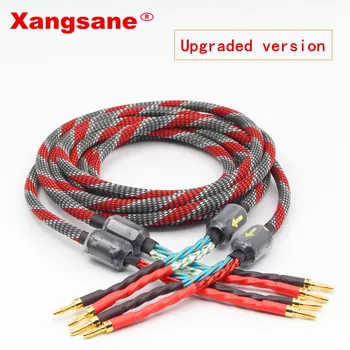 Jeden Pár Xangsane kyslík-volné mědi（OFC） audio kabel reproduktoru HI-FI, high-end zesilovač kabel reproduktoru Banana plug kabel