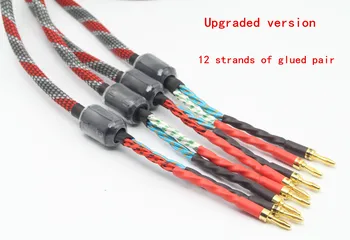 Jeden Pár Xangsane kyslík-volné mědi（OFC） audio kabel reproduktoru HI-FI, high-end zesilovač kabel reproduktoru Banana plug kabel