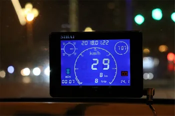 12V /24VMultifuntion GPS Signálu nákladní Vůz, Rychloměr, Měřič Rychlosti + Ujeté vzdálenosti Rozchod + Voltmetr Rozchod + Čas Hodinu Metr