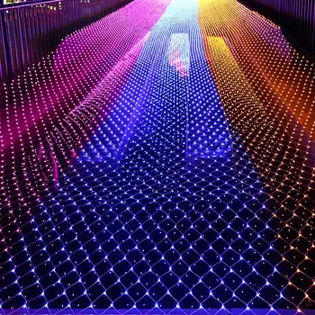 2m*2m LED Net Světla, Venkovní Mesh Vánoční String Světla Vodotěsný Krajiny, Svatbu, Dovolenou, Vánoční víla Lampa Dekorace 220V EU