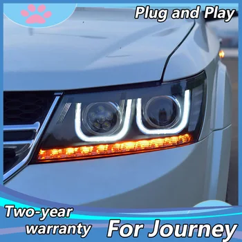 Car Styling Hlavy Lampa pro Dodge Journey JCUV Světlomety Freemont LED Světlomet H7 D2H Hid Možnost Angel Eye Bi Xenonové Světlo