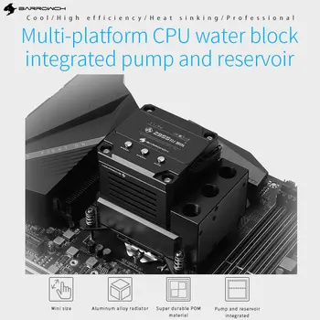 Barrowch FBLTPRP-04 CPU vodní blok integrované čerpadlo a nádrž,pro INTEL/AMD/X99/X299,OLED Digitální displej,POM verze