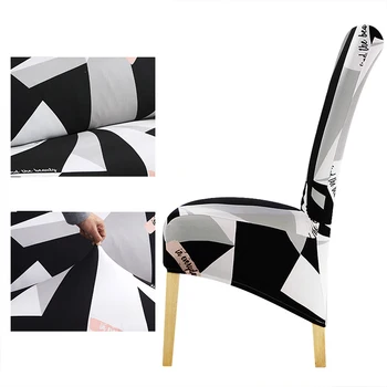 Lellen Nový design XL Velikost velká židle kryt elastický sedadla, potahy stretch vysokým opěradlem Potahy na Vánoce, hotel, banket