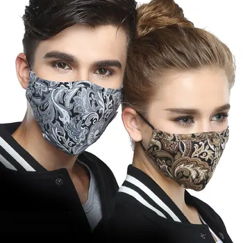 Korean Bavlna Ústa Masky PM2, 5 Vrstev.5 Proti Prachu Maska na Obličej s 2ks Filtr v Pračce aktivní Uhlí Černé Tkaniny Mascarillas