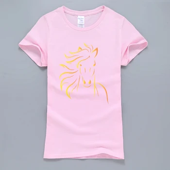 Koně Postavičky Vtipné Ženy T Košile 2019 Nové Letní Roztomilé Ženy T-Shirt Harajuku Styl T Shirt Slim Fit Bavlněné Topy Trička