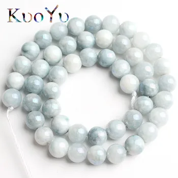Světle Modrá, Á Angelite Kámen Korálky Přírodní Kole Volné Korálky Pro Výrobu Šperků DIY Náramek Perles 15