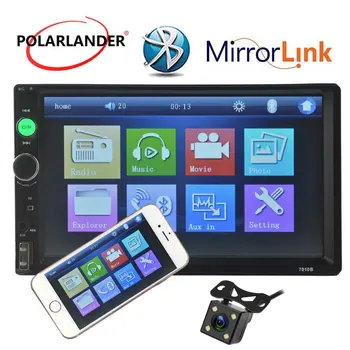 Rádio kazetový přehrávač s LCD Touch Screen Mirror Link pro Android zpětná kamera se 7