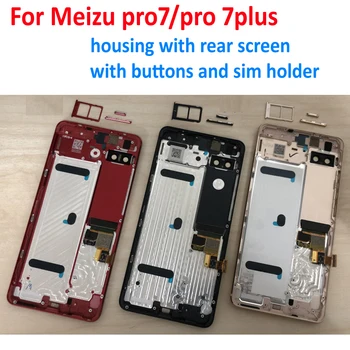 Originální Zadní Kryt Baterie Zadní Případ Bydlení Dveře Zadní Displej Pro Meizu Pro7 Pro 7 / Pro 7 Plus s Objektiv Fotoaparátu tlačítka SIM