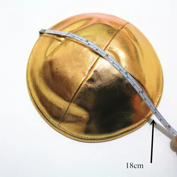 Hnědá barva Židovskou jarmulku, Pevné Vysoce kvalitní Dome velikost 19 cm Bavlněný Samet Kippah Židovské Čepice
