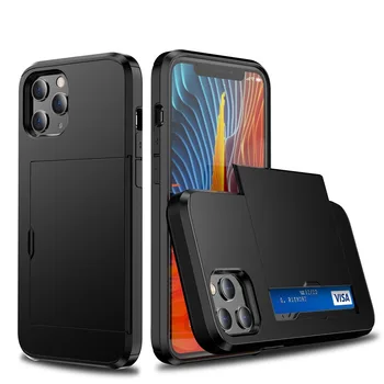 Pro IPhone 12 Mini Pro Max Case Apple 11 Pro Posuvný Kryt s Kartou Kapsy Ochranný Kryt pro Apple Iphone SE roku 2020
