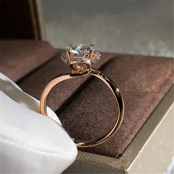 CC Snubní Prsteny Pro Ženy Zirkony Twist Ruku Květinový Prsten Slib Svatební Zásnubní Jemné Šperky Drop Shipping CC3175