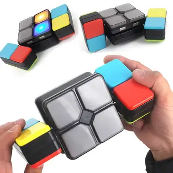 Music Magic Cube Elektronické Hračky Překroutit Cube Proměnlivé Inteligentní Puzzle s Led Světlem Proti Stresu Cube Puzzle chritmas dárek