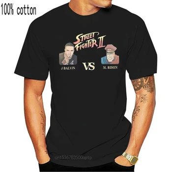 NÁVNADA x Street TEE Fighter x JBALVIN Muži VS Tee black Pánské Dámské Unisex Módní tričko s Kapucí
