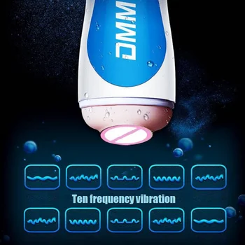 DMM názvem postel třást letadla pohár mužské masturbace Inteligentní indukční vibrační svorky sací sexuální hračky pro muže
