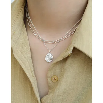 Korejský Minimalistické Zlaté Řetězce Náhrdelníky, 925 Sterling Silver Náhrdelník Pro Ženy, Matky Den Dárek Šperky Collares Mujer
