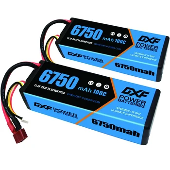 DXF 2KS Lipol Baterie 3S 11.1 V 11.4 V, 14.8 V 5200mAh 6400mAh 6750mAh 7500mAh 8000mAh 100 ° C 200 ° C 140C 280C 130 ° C 260C pro RC 1/10 Auto